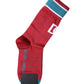 Dolce & Gabbana Red Cotton DG Logo Print Mid Calf Socks