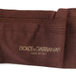 Dolce & Gabbana Brown Stretch Logo Print Mid Calf Socks