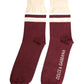 Dolce & Gabbana Burgundy Stretch Logo Print Mid Calf Socks