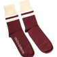 Dolce & Gabbana Burgundy Stretch Logo Print Mid Calf Socks