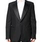 Dolce & Gabbana Black Wool Single Breasted Coat Blazer