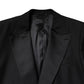 Dolce & Gabbana Black Wool Single Breasted Coat Blazer