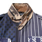 Dolce & Gabbana Multicolor Cotton Logo Patchwork Coat Jacket