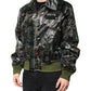 Dolce & Gabbana Green DG Logo Print Bomber Full Zip Jacket
