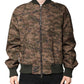 Dolce & Gabbana Brown Camouflage Bomber Full Zip Jacket