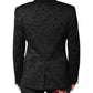 Dolce & Gabbana Black MARTINI Brocade Single Breasted Blazer