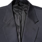 Dolce & Gabbana Dark Blue Cotton Men Jacket Coat Suit Blazer