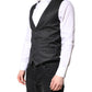Dolce & Gabbana Black Wool Waistcoat Dress Formal Vest