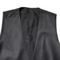 Dolce & Gabbana Black Wool Waistcoat Dress Formal Vest