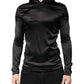 Dolce & Gabbana Black Silk Turtleneck Men Pullover Sweater
