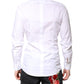 Dolce & Gabbana White Cotton GOLD Dress Formal Collared Shirt