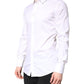 Dolce & Gabbana White Cotton GOLD Dress Formal Collared Shirt