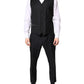 Dolce & Gabbana Black Double Breasted Formal 3 Piece Suit
