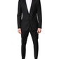 Dolce & Gabbana Black Wool Single Breasted 2 Piece Suit