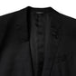 Dolce & Gabbana Black Wool Single Breasted 2 Piece Suit