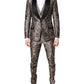 Dolce & Gabbana Multicolor Jacquard Single Breasted 3 Piece Suit