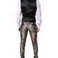 Dolce & Gabbana Multicolor Jacquard Single Breasted 3 Piece Suit