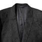 Dolce & Gabbana Black Polyester Floral Jacquard 2 Piece Suit