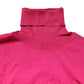 Dolce & Gabbana Pink Silk Knitted Turtleneck Cropped Top
