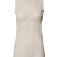 Dolce & Gabbana Ivory Nylon Logo See Through Sleeveless Tank Top