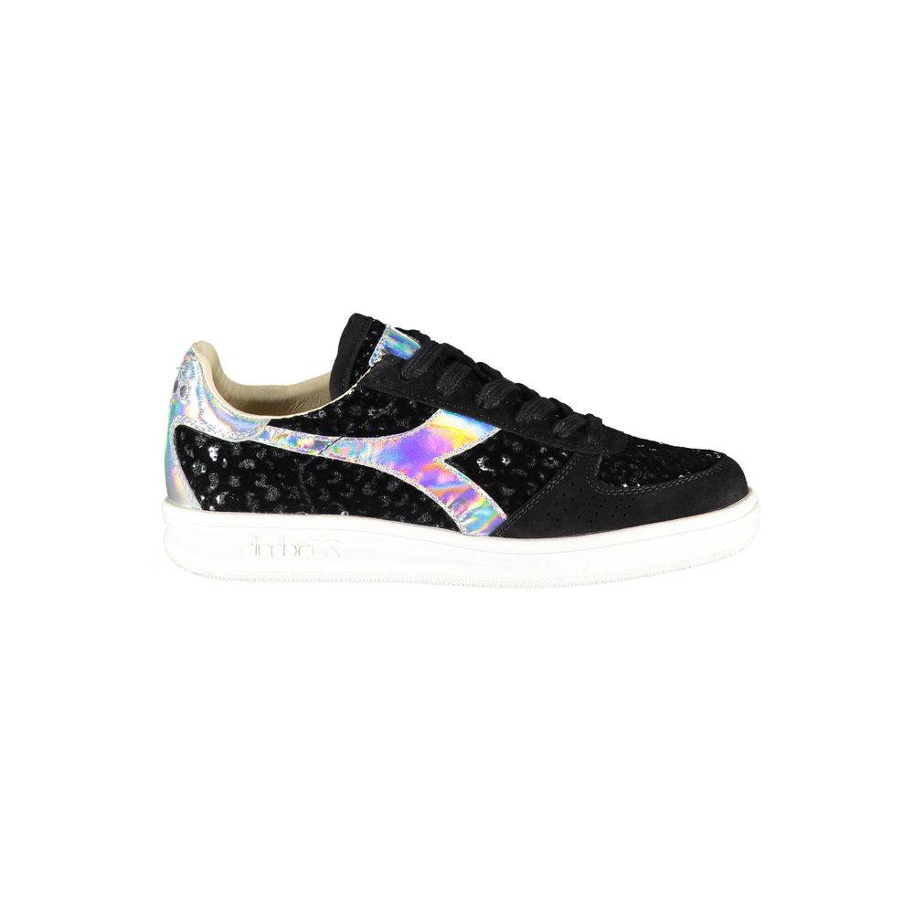 Schwarze Leder-Sneaker für Damen