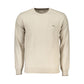 Harmont & Blaine Beige Crew Neck Luxury Sweater with Embroidery
