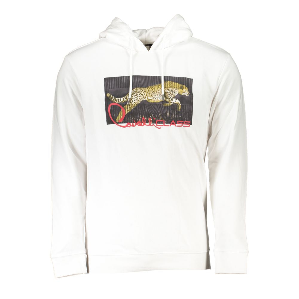 Weißer Baumwollpullover für Herren