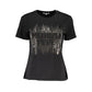 Patrizia Pepe Chic Contrast Crew Neck Cotton Tee