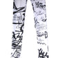 Dolce & Gabbana White Graffiti Cotton Over Calf Stockings Socks