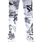 Dolce & Gabbana White Graffiti Cotton Over Calf Stockings Socks