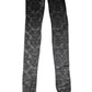 Dolce & Gabbana Black Floral Lace Cotton Stretch Stockings Socks