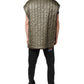 Dolce & Gabbana Brown Logo Plaque Quilted Vest Jacket
