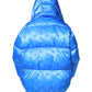 Dolce & Gabbana Blue Logo Full Zip Hooded Quilted Jacket