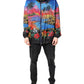 Dolce & Gabbana Multicolor Print Hooded Windbreaker Jacket