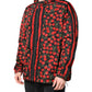 Dolce & Gabbana Black Cherry Print Hooded Windbreaker Jacket