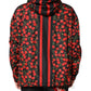 Dolce & Gabbana Black Cherry Print Hooded Windbreaker Jacket