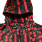 Dolce & Gabbana Black Cherry Print Hooded Windbreaker Jacket