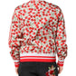 Dolce & Gabbana White Cherry Print Full Zip Bomber Jacket