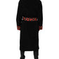 Dolce & Gabbana Black Cherry Print Wrap Robe Men Coat Jacket