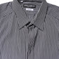 Dolce & Gabbana Black White Striped GOLD Formal Dress Shirt