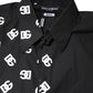Dolce & Gabbana Black DG Logo Cotton MARTINI Dress Shirt
