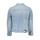 Light Blue Cotton Men Jacket