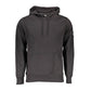 Calvin Klein Black Cotton Men Sweater with Central Pocket and Hood