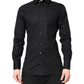Dolce & Gabbana Black GOLD Cotton Long Sleeves Dress Shirt
