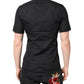 Dolce & Gabbana Black Short Sleeves Cotton GOLD Casual Shirt