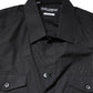 Dolce & Gabbana Black Short Sleeves Cotton GOLD Casual Shirt