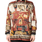 Dolce & Gabbana Multicolor Tailor Print Silk Casual Shirt