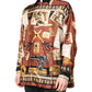 Dolce & Gabbana Multicolor Tailor Print Silk Casual Shirt