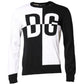 Dolce & Gabbana Black White Knit Logo Print Pullover Sweater