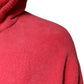 Dolce & Gabbana Red Cotton Knit Hooded Men Pullover Sweater